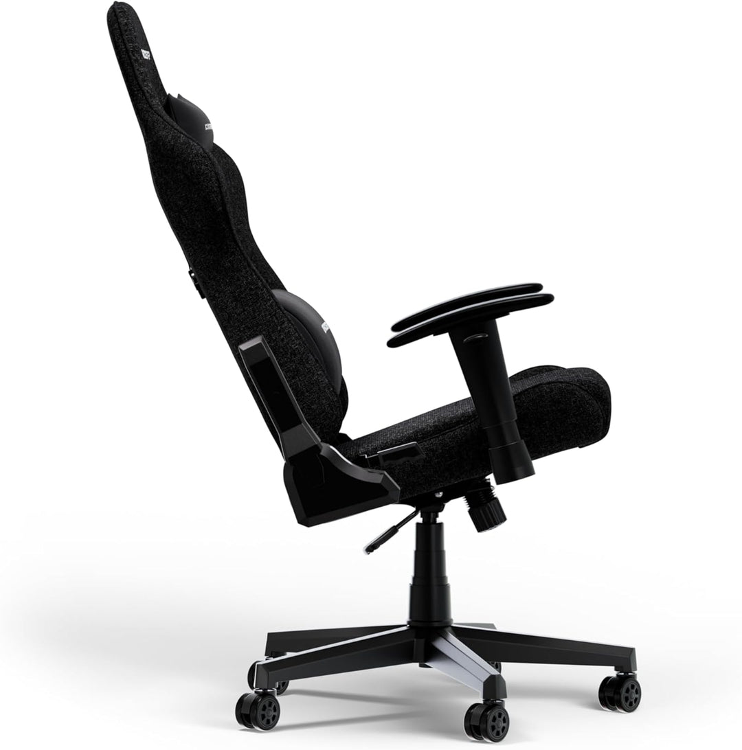 DXRacer Prince L Schwarz Stoff das Orginal Gaming Stuhl, Schreibtischstuhl, Bürostuhle, Office Chair