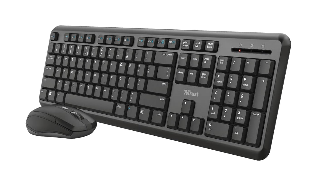 Trust 23945 TRU23945 ODY Silent Wireless Deskset Kabellos Tastatur, Maus-Set Deutsch, QWERTZ Schwarz