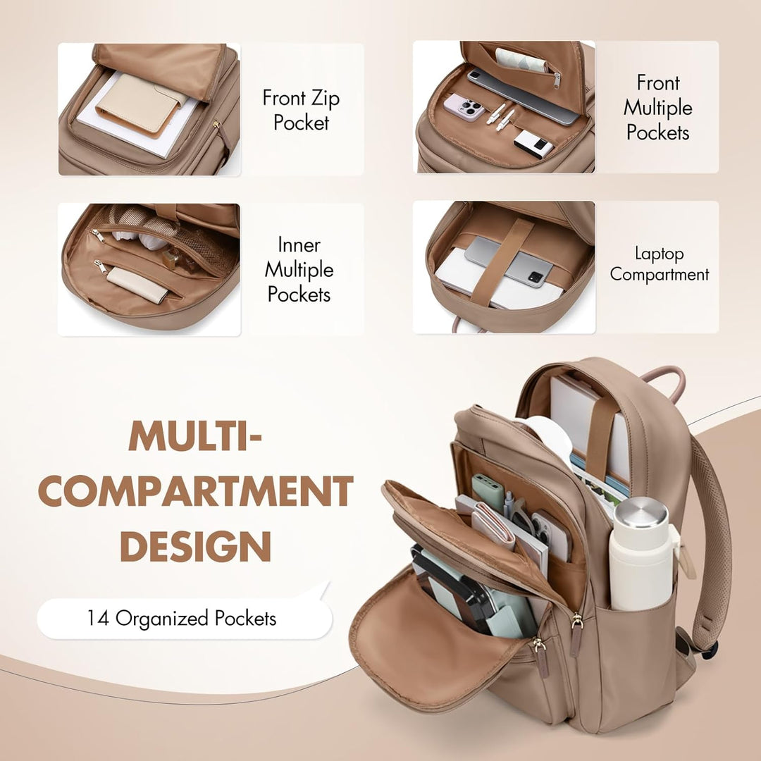 GOLF SUPAGS Gross Arbeitsrucksack Damen, Wasserdicht Laptop Rucksack mit Laptopfach, Multifunktional