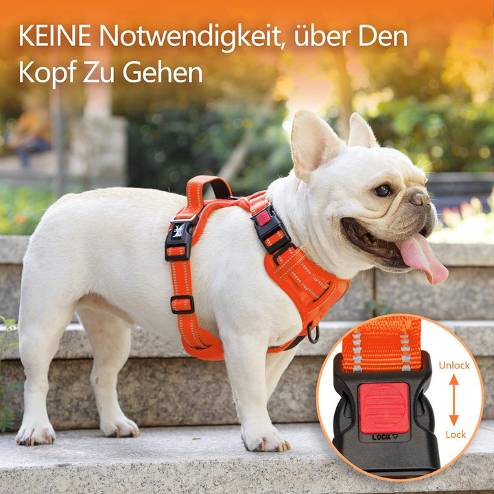 PoyPet Keine Pull Hundegeschirr, Reflektierendes Hundegeschirr für Hunde ohne Choke, Verstellbare, w