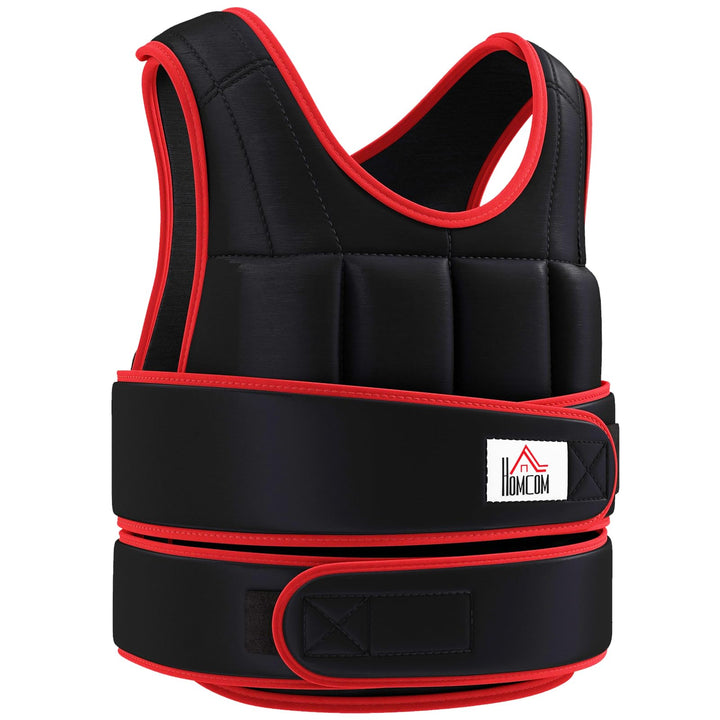HOMCOM Trainingsweste 20 kg mit verstellbaren doppelten Gurten Krafttraining Gewichtsweste Fitness a