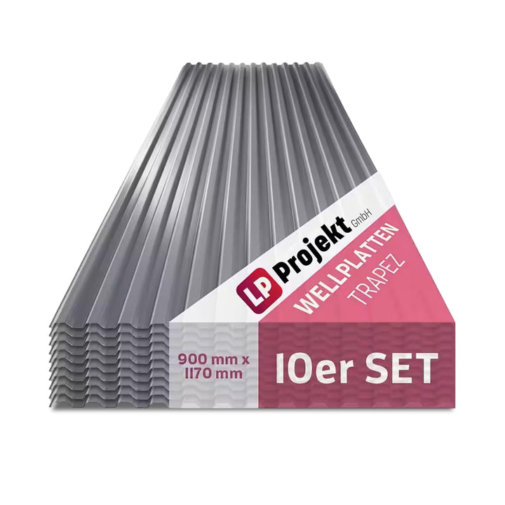 LP Projekt Wellplatten 90×117cm | Robust & wetterfest Wellplatten Dach Kunststoff für Garten & Terra