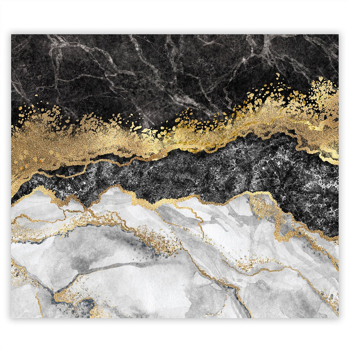SmartDecoration Herdabdeckplatte Ceranfeldabdeckung aus Glas 60x52 cm Einteilig Motiv "Marmor" Schwa