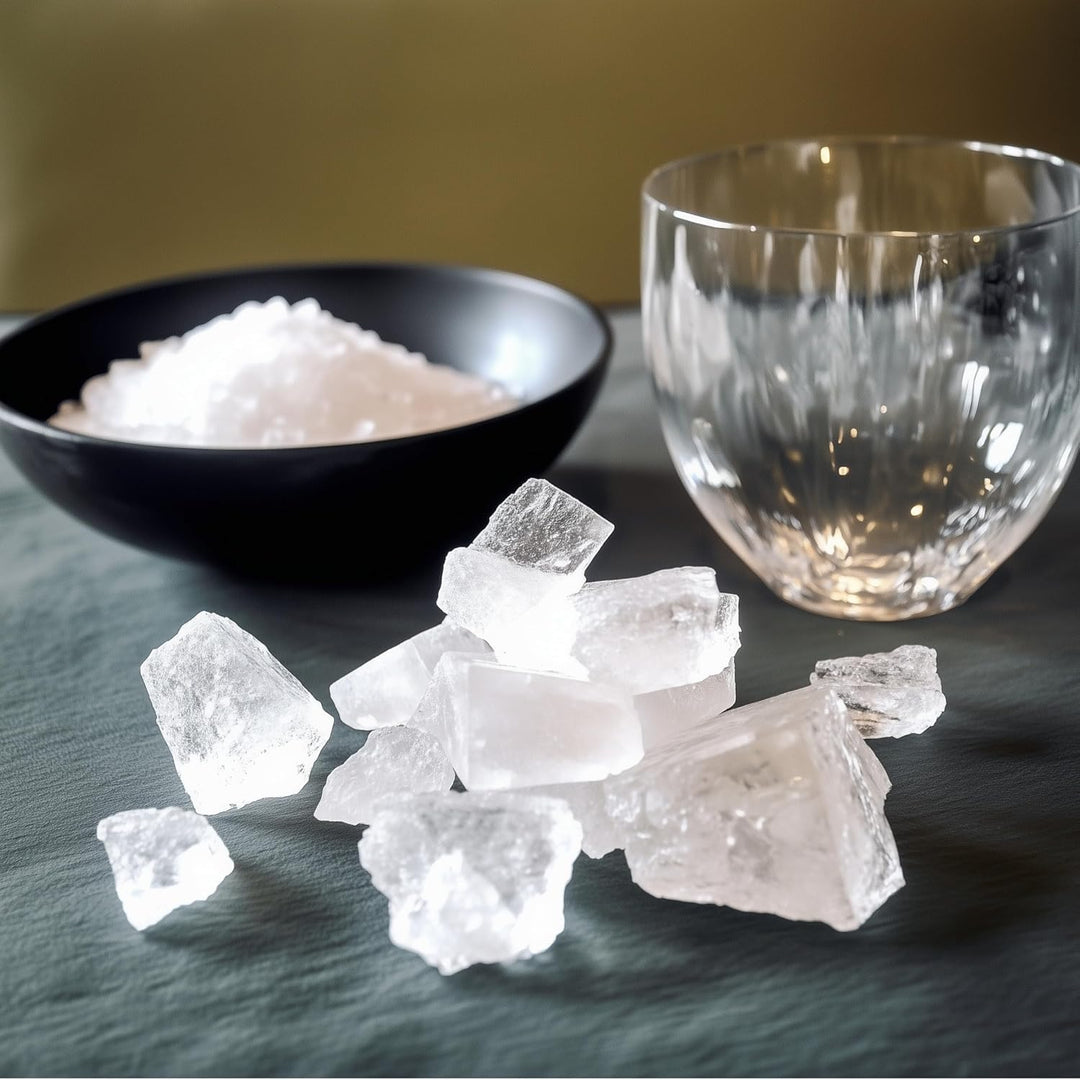 HAF® Weisse Halit Salzbrocken 3 kg | Grobe Steinsalz Brocken ohne Zusätze und naturbelassen aus der