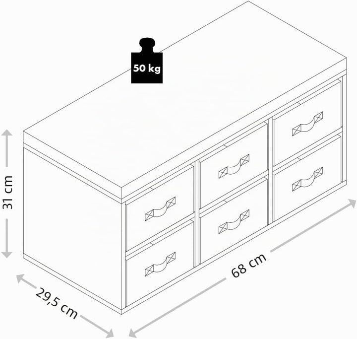 Kesper | Kinder-Sitzbank mit Sitzkissen, Material: FSC-zertifizierte Faserplatte, Masse: 68 x 29,5cm