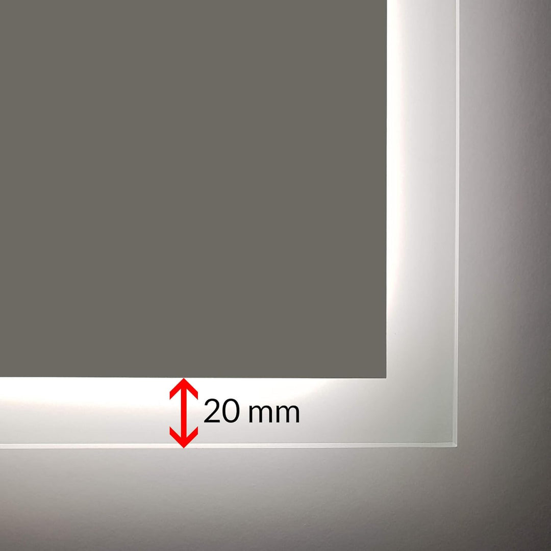 Concept2u LED Badspiegel Badezimmerspiegel Wandspiegel Bad Spiegel - 3000K Warmweiss 60 cm Breit x 8