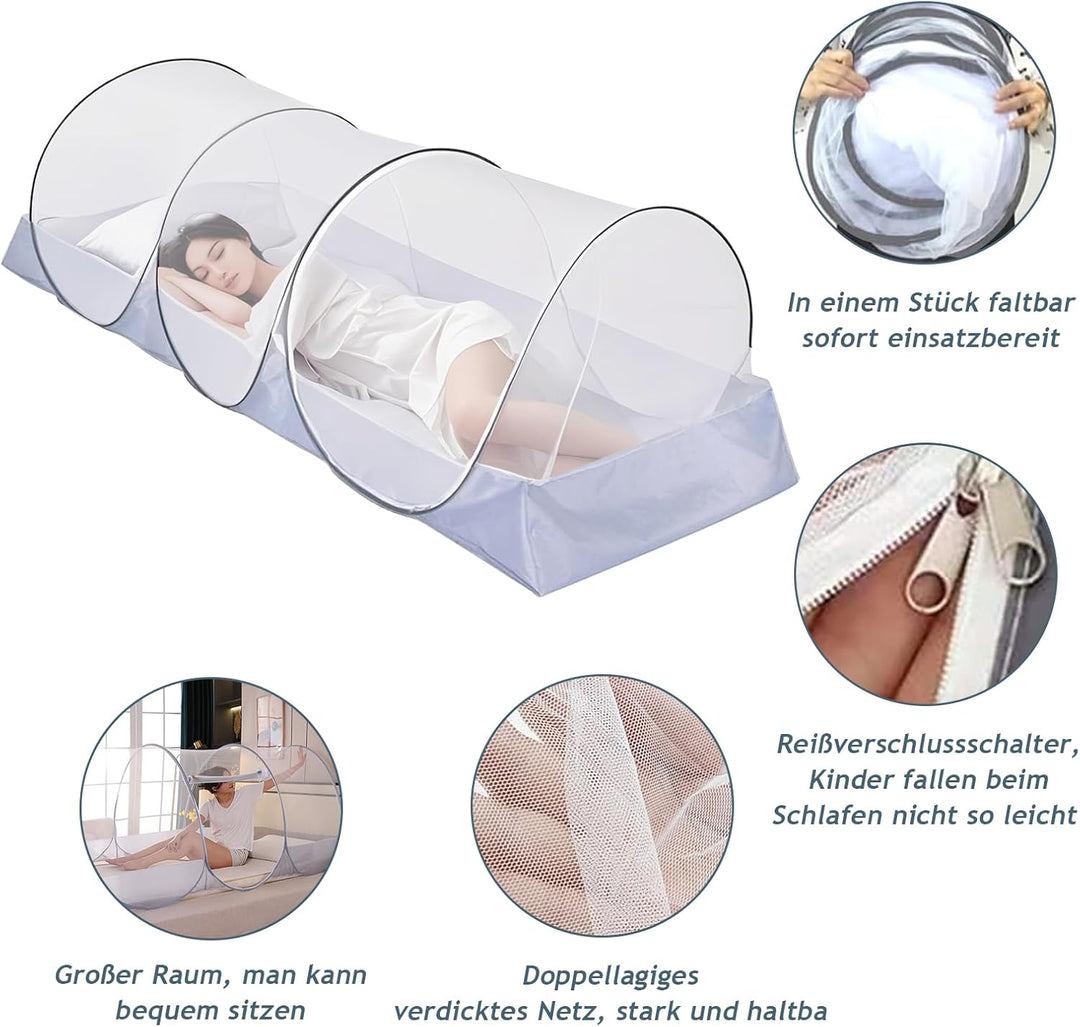 Faltbares Moskitonetz 190x 90x 90cm Pop-up Faltbares Moskitonetz Schnell und Tragbar Campingzelt Ver