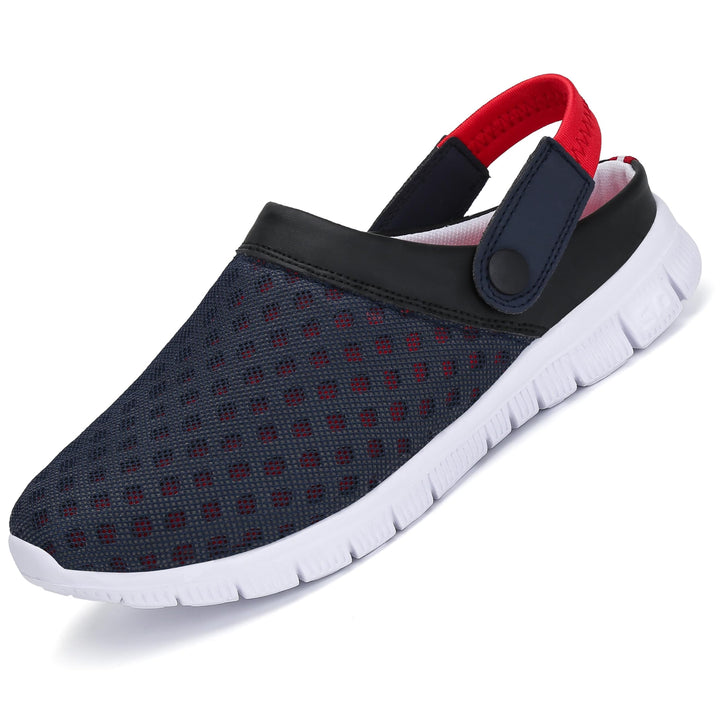 SAGUARO Unisex Clogs Sommer Hausschuhe Leicht Gartenschuhe Gr. 36-48 36 EU Rot, 36 EU Rot