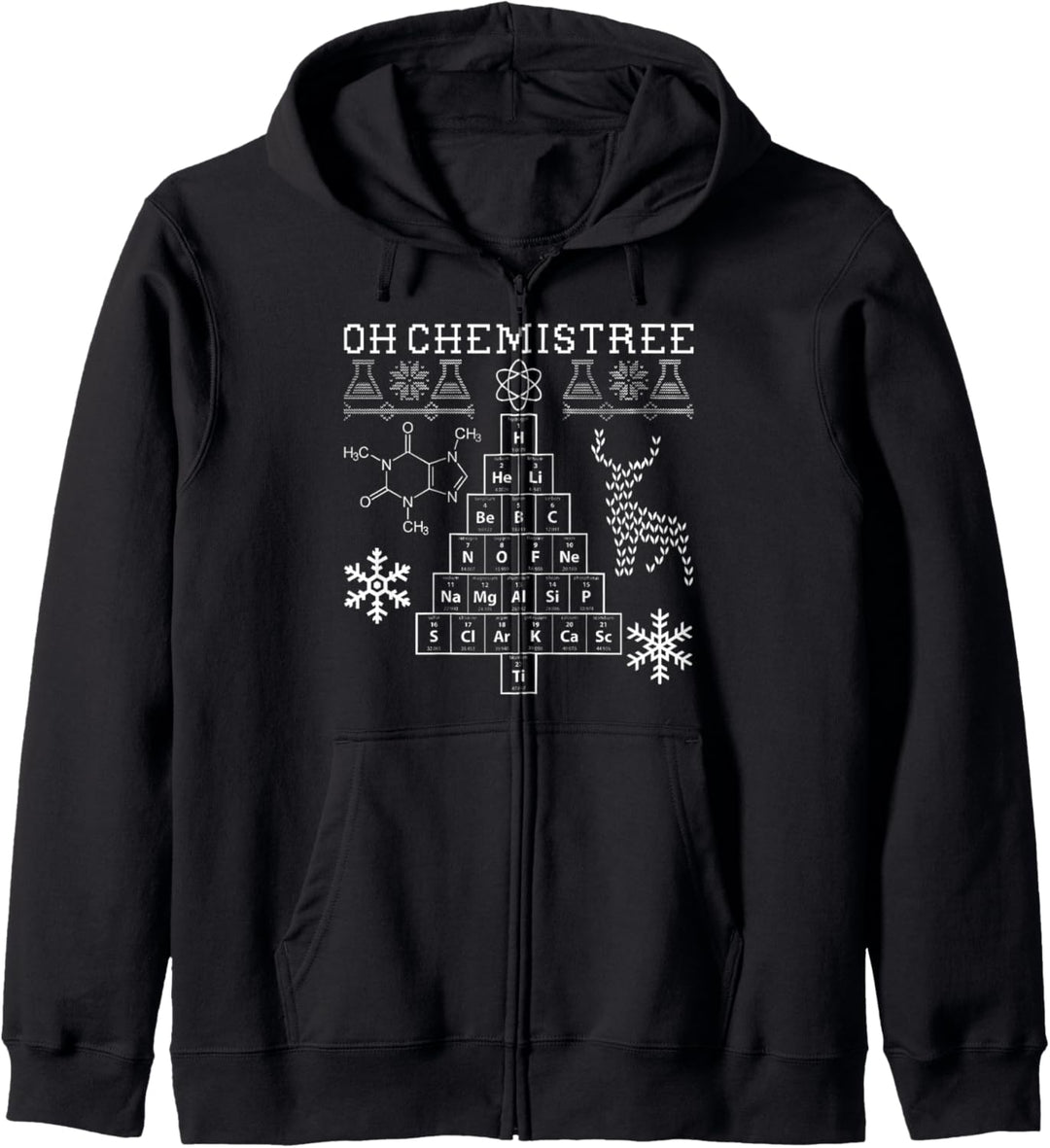 Oh Chemistree, Oh Chemistree Ugly Christmas Chemistry Kapuzenjacke