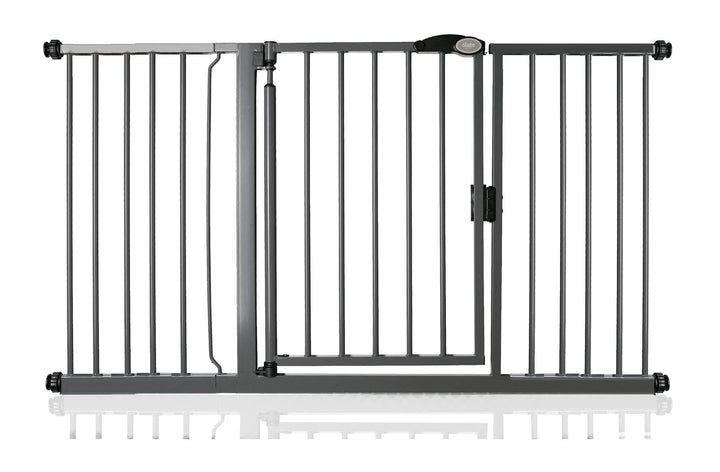 Bettacare Auto Close Haustiergitter, 147cm - 154cm, Grau, Druckmontage-Treppengitter für Hunde & Wel
