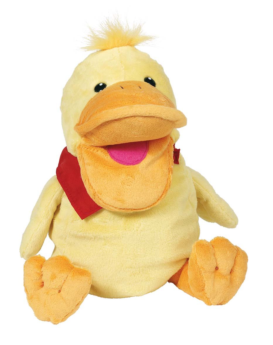 Handpuppe Ente - plüschweich und beweglicher Schnabel