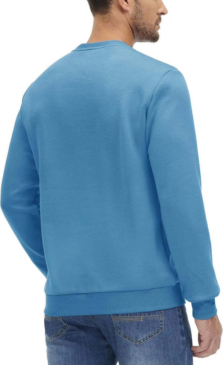 TACVASEN Fleecepullover Herren Sweatshirt Gefüttert Winter Warme Sport Langarmshirt Rundhals Outdoor