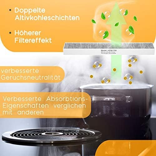 Aktivkohlefilter 3er Pack für Siemens HZ381700 / Bosch HEZ381700 / Neff Z8500X0 hochwertiger CleanAi