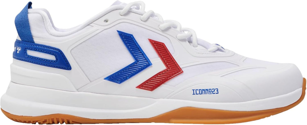 hummel DAGAZ 2.0 Icon Hallenschuh Weiss Herren 40.5 EU White True Blue, 40.5 EU White True Blue