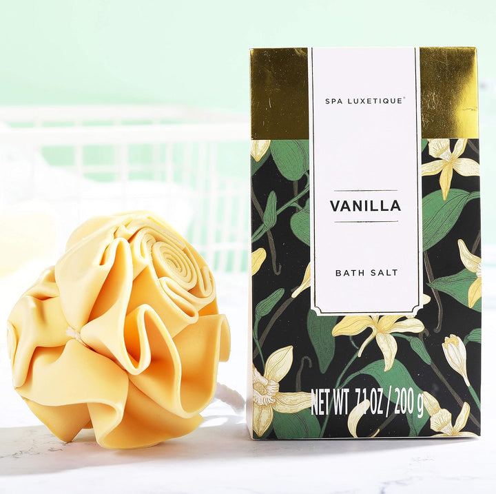 SPA LUXETIQUE Damen Bade Geschenkset - 10tlg Vanilladuft Geburtstaggeschenk für Frauen mit Handtasch