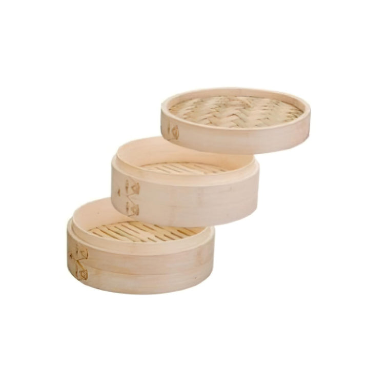 Ibili Dampfgarer-Set, Bambus, braun, 20 cm, 3-Einheiten 20 x 20 x 25 cm, 20 x 20 x 25 cm
