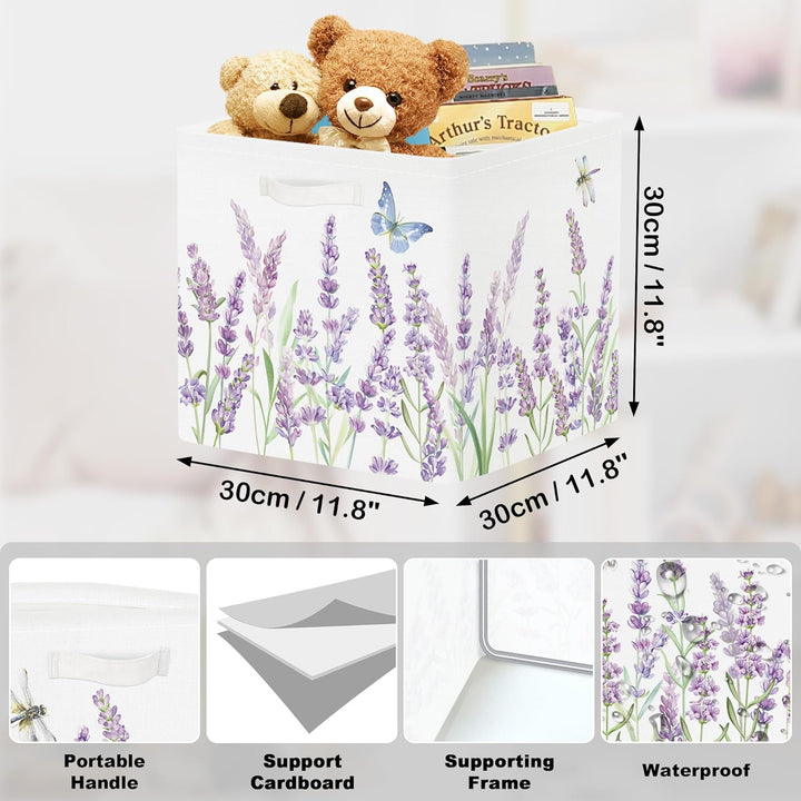 HUUMONSS 30cm Aufbewahrungsbox 3 Stück Wilde Blume Aufbewahrungskorb Kinder Falt Garten Schmetterlin