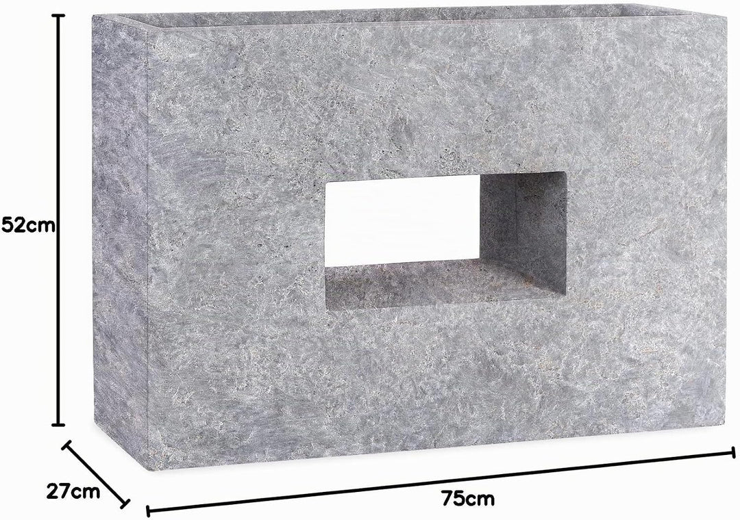 Pflanzwerk® Pflanzkübel Vista Lava Hellgrau 52x75x27cm Blumentopf *Frostbeständige Blumenkübel* *UV-