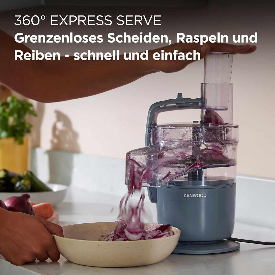 Kenwood MultiPro Compact – Kompakte Küchenmaschine mit Express Serve, Edelstahlmesser, Schneid- und