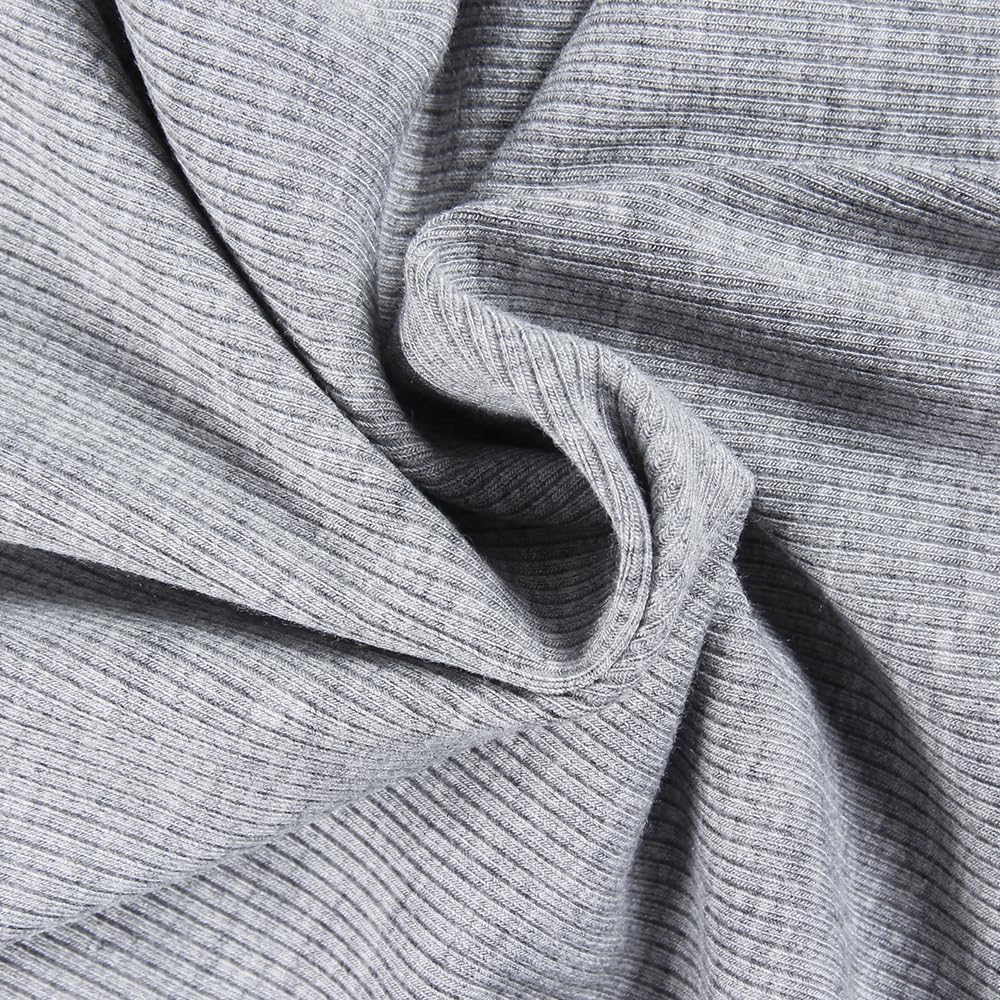 DUOEASE Langarmshirt Damen Rundhal Pullover Elegant Langarm Oberteile Rippshirt Tshirts Basic Tops G