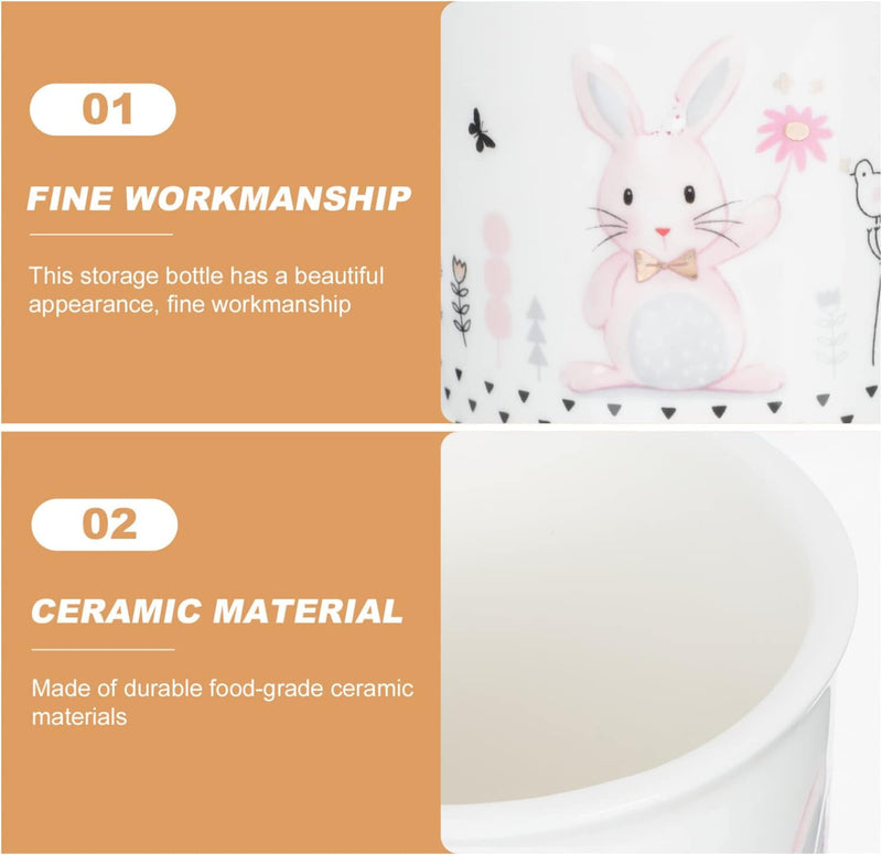 Angoily Kaninchen Luftdichtes Glas Hase Bonbonglas Bonbonbehälter Glas Bonbongläser Mit Deckel Kaffe