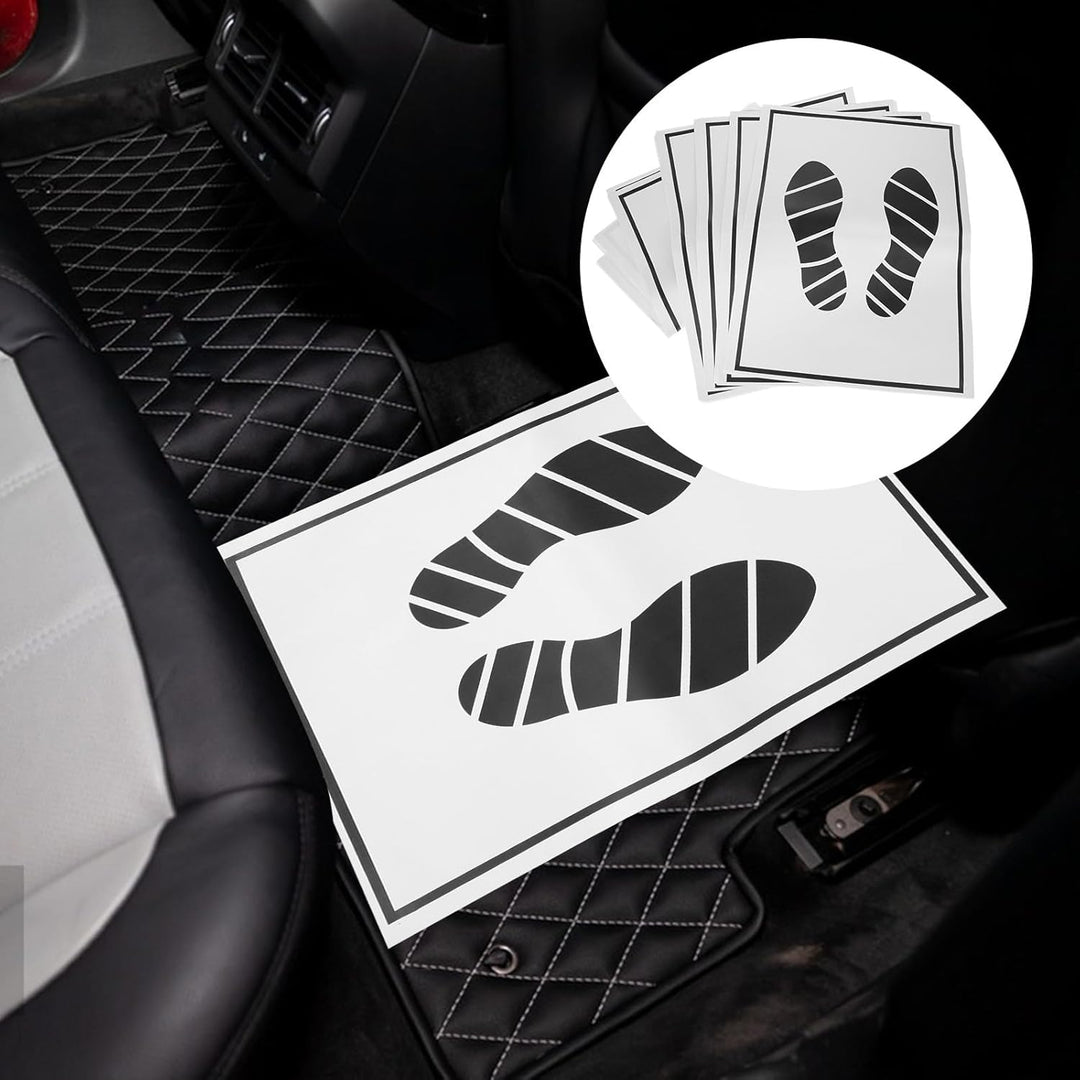 CLISPEED 50 Stück Auto-Fussmatten Autoteppich Papiermatten Einweg-Fussmatten Premium-Auto-Papier-Fus