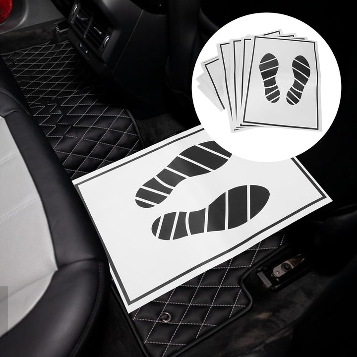 CLISPEED 50 Stück Auto-Fussmatten Autoteppich Papiermatten Einweg-Fussmatten Premium-Auto-Papier-Fus