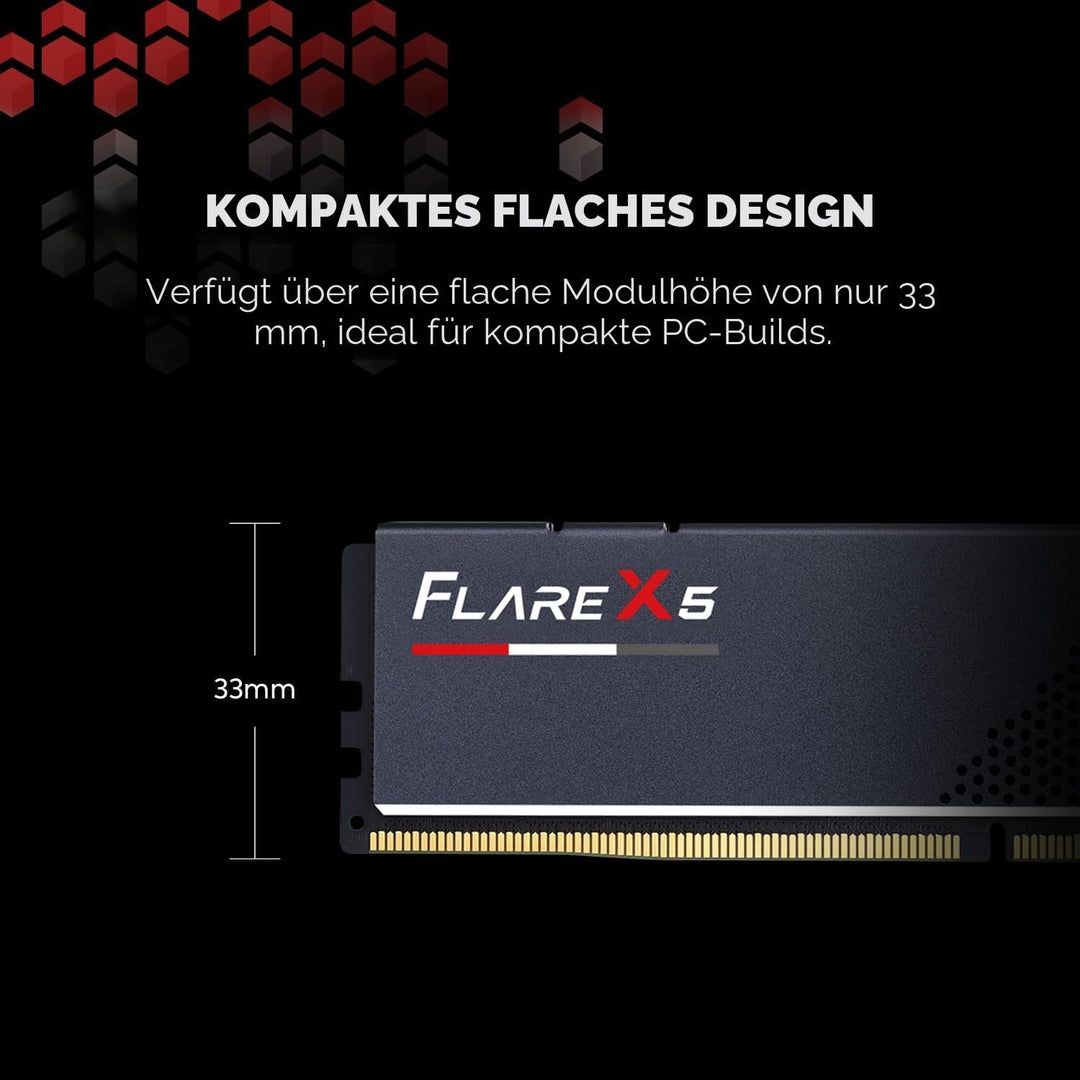 G.Skill Flare X5 F5-6000J3238F16GX2-FX5 Memory Module 32 GB 2 x 16 GB DDR5 6000 MHz Matte Black 32GB
