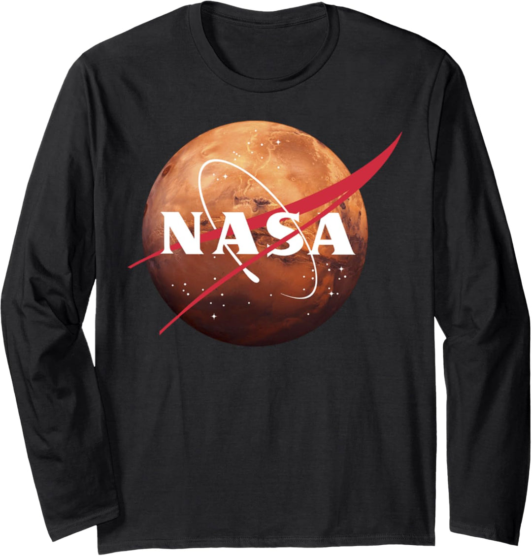 NASA Mars Planet Logo Langarmshirt