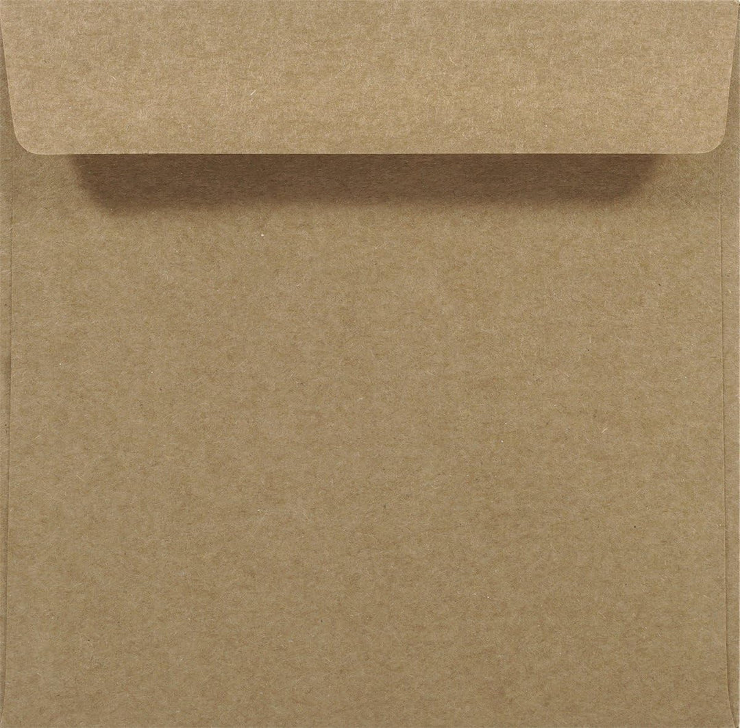 Netuno 500 Sand-Braun quadratische Umschläge Kraftpapier 170x170 mm gerade Klappe ohne Fenster Brief