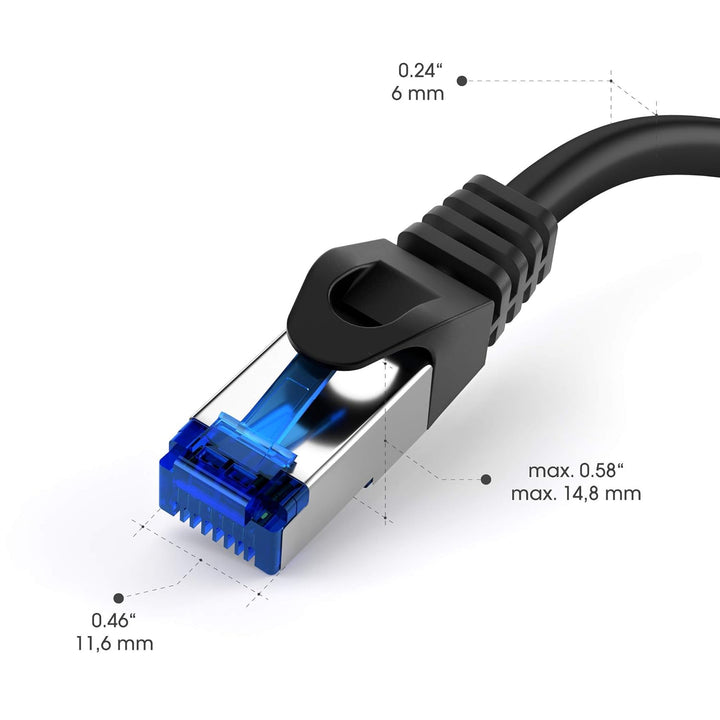 KabelDirekt – 10x 0,25m – Netzwerk, Ethernet, Lan & Patch Kabel (überträgt maximale Glasfaser Geschw