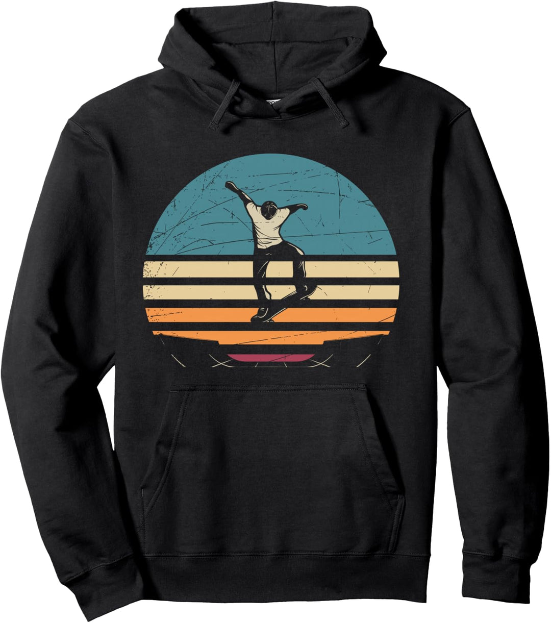Skateboarding Skate Skaterpark Skater Retro Skateboard Pullover Hoodie