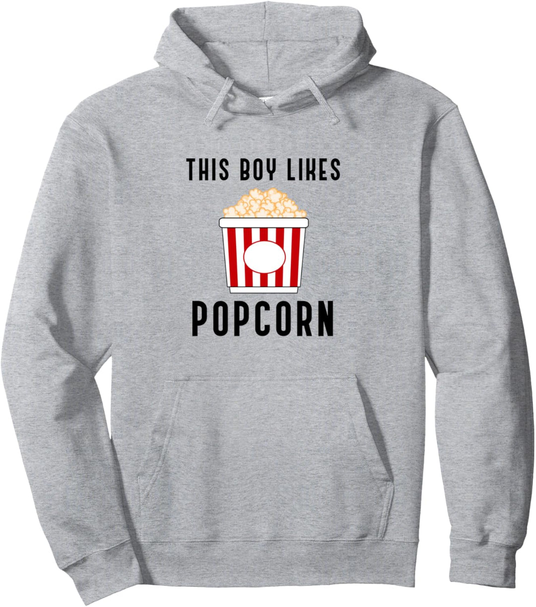 Junge mag Popcorn Lustiges Zitat Filme gucken Pullover Hoodie