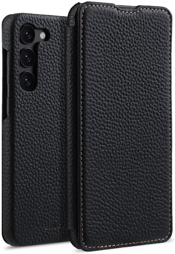 STILGUT Book Case kompatibel mit Samsung Galaxy S23 Plus Hülle aus Leder, Lederhülle, Klapphülle, Ha
