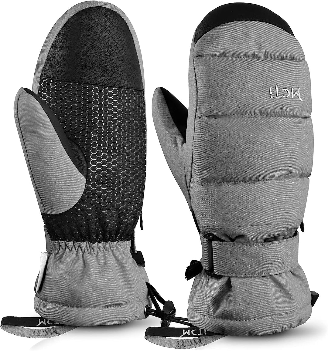 Kineed Skihandschuhe Damen Snowboard Fausthandschuhe Touchscreen wasserdichte Winter Warme Fäustling