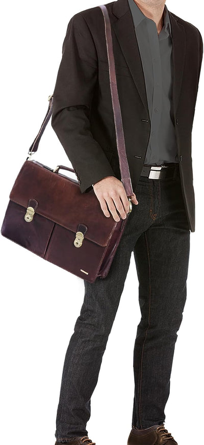 STILORD 'Arturo' Aktentasche Business Herren Leder klassisch elegante Büro Tasche im Vintage Design