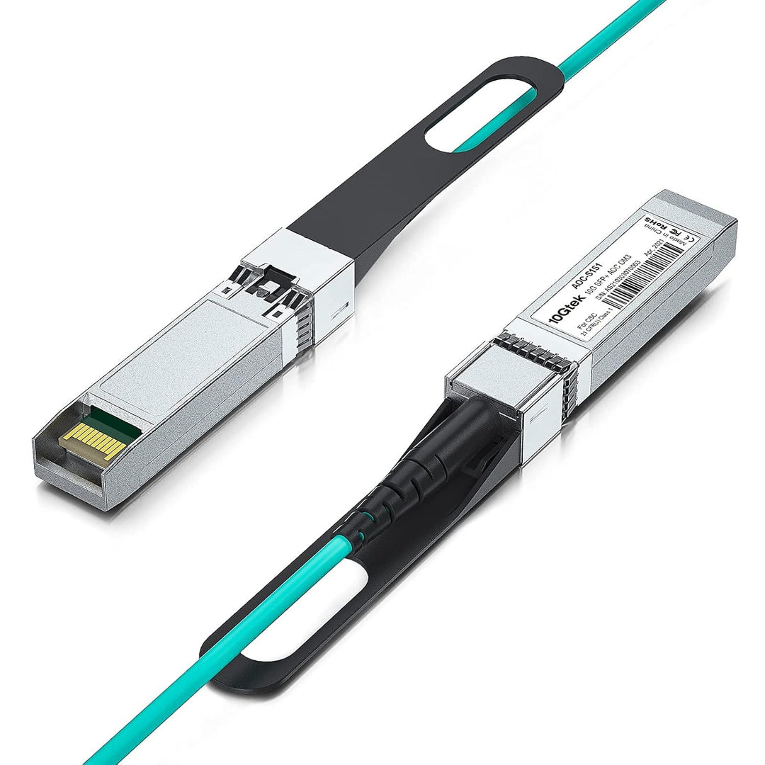 10Gtek für Ubiquiti UniFi 10GbE SFP+ AOC Kabel 30-Meter, 10GBASE Active Optical SFP+ OM3 MMF Cable f