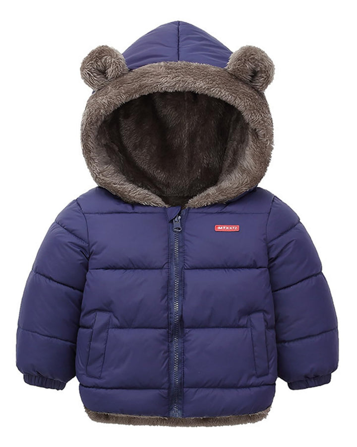 Baby Winter Fleece Mantel Kinder Jungen Jacke Outwear Mädchen Gepolstert Kleidung 1-2 Jahre Blau, 1-