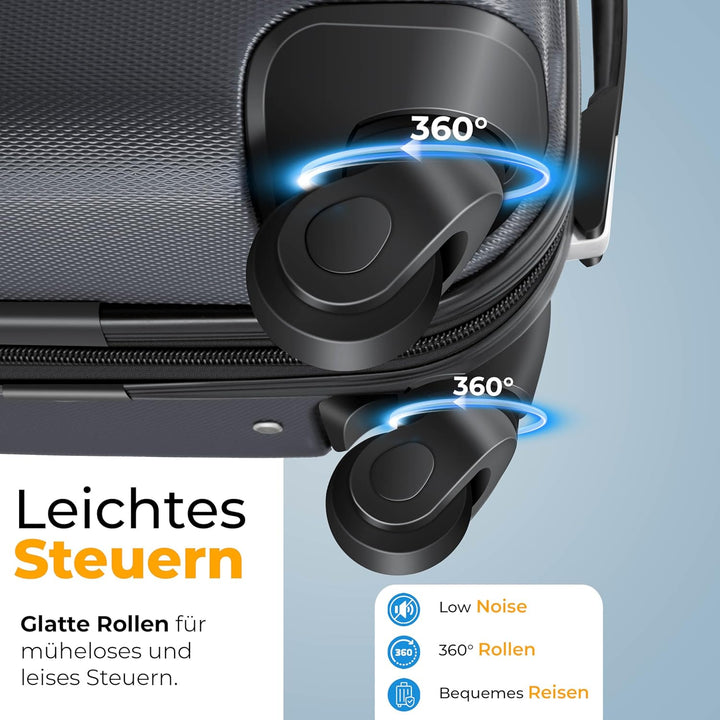 KESSER® Handgepäck Reisekoffer Hartschalen-Koffer Inkl. Kofferwaage + Gepäckanhänger Trolley Gepäck