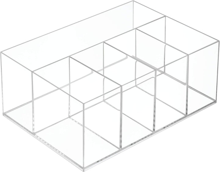 iDesign Badezimmer-Organizer mit 5 Fächern, aus Kunststoff, The Clarity Collection – 25,1 x 17,5 x 1