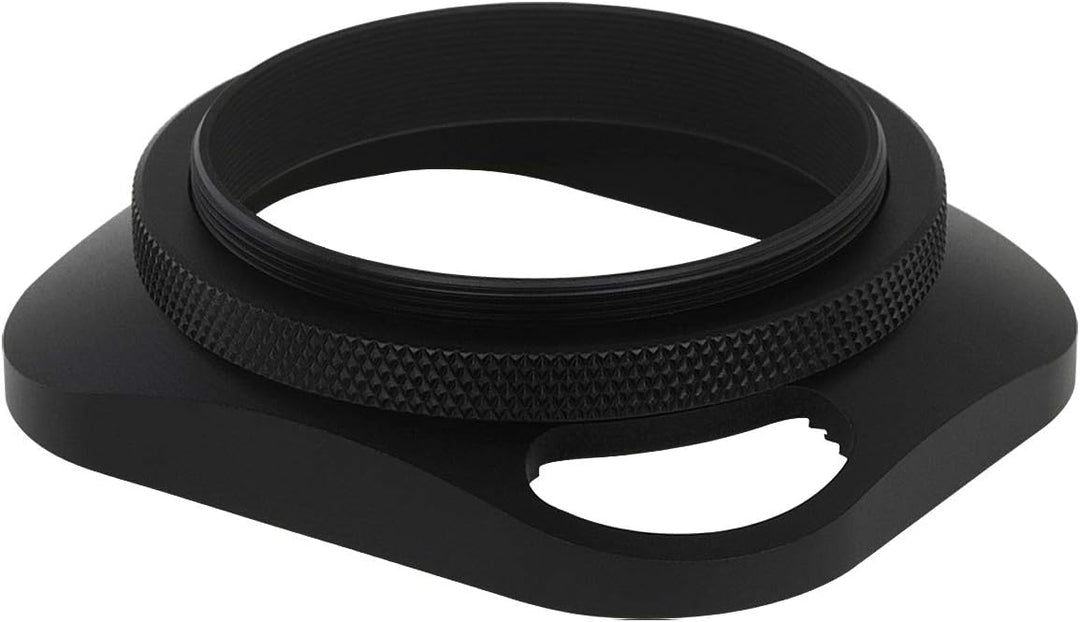 Haoge LH-E2P 49mm Metall Rechteckig Einschrauben Aushöhlen Sonnenblende Gegenlichtblende mit Kappe f