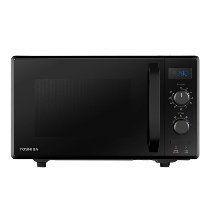 Toshiba 3-in-1 Mikrowelle mit Grill und Kombi-Kochen, 23 l, drehbarer Teller mit Positionsspeicher,