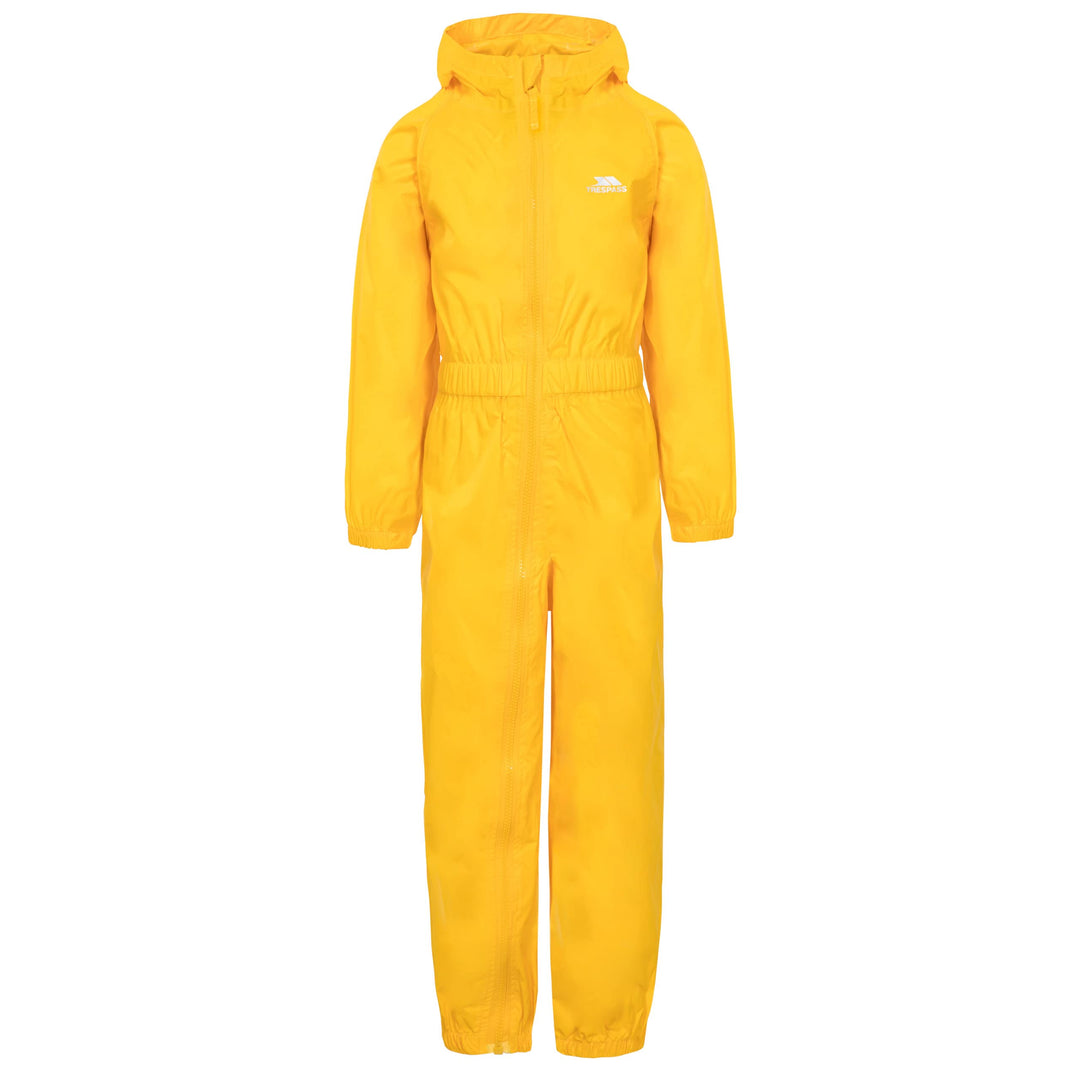 Trespass Unisex Kinder Knopf Wasserdichter Regenanzug mit Kapuze 5-6 Jahre sunshine, 5-6 Jahre sunsh
