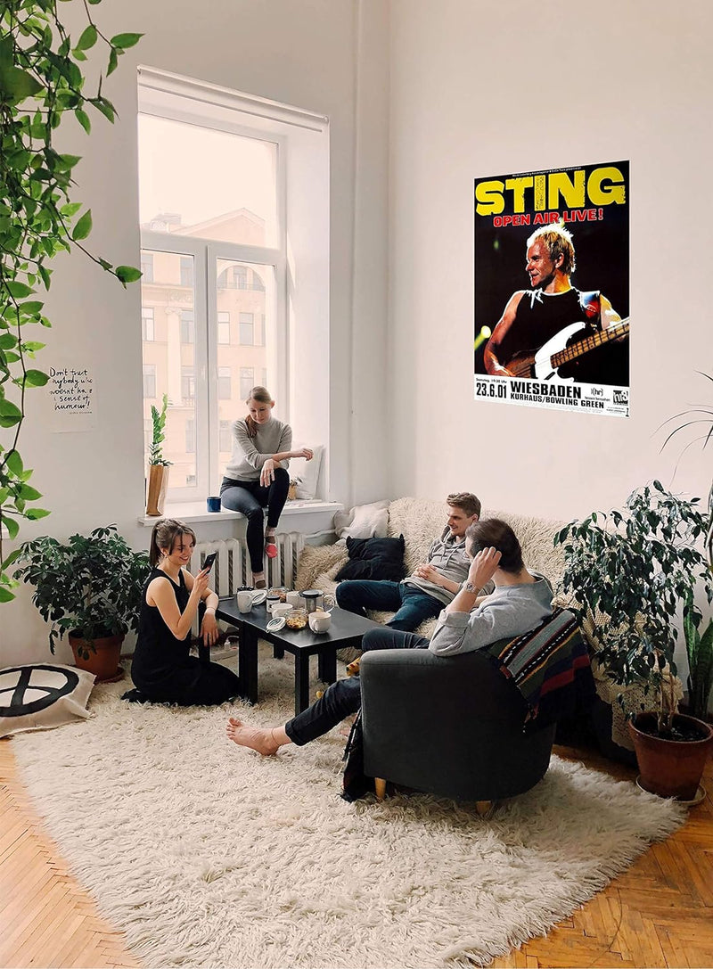 Sting - All This Time, Wiesbaden 2001 » Konzertplakat/Premium Poster | Live Konzert Veranstaltung |