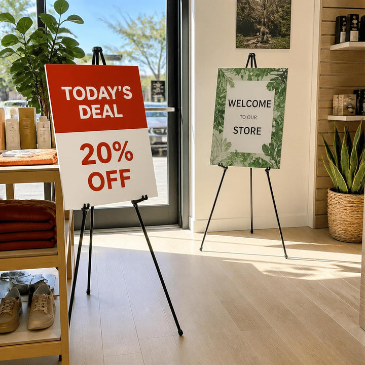 Staffelei Verstellbare - 168 cm Höhe Metall Poster Stativ, Zusammenklappbar für Kunstdisplays, Skizz