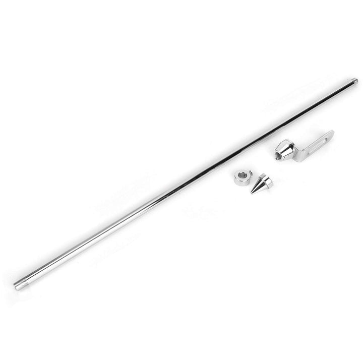 Universal Motorrad Auto Fahnenmast Rücksitz Gepäckträger Halterung Fahnenmast Zubehör (Silber)