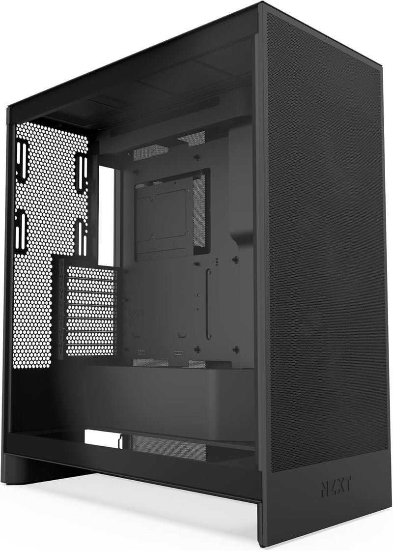 NZXT H7 Flow | Mid-Tower-ATX-Airflow-Gehäuse | Bis zu 3 x 120-mm-Lüfter im Boden zur direkten GPU-Kü