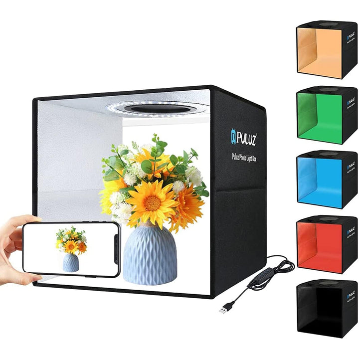 PULUZ 30cm fotostudio Light Box Faltbarer Mini produktfotografie fotobox mit weichem lichttuch &amp; 6 P