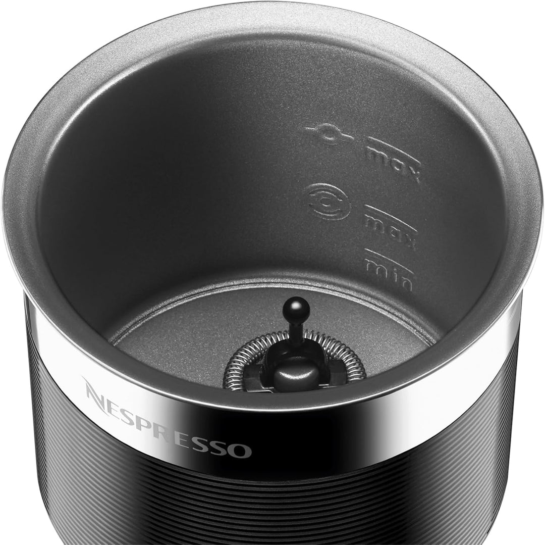NESPRESSO Aeroccino XL elektrischer Milchaufschäumer | Grosser Aufschäumer aus Edelstahl für 225ml c
