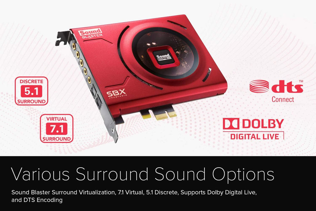 Creative Sound Blaster Z SE Interne PCI-e-Soundkarte und DAC, Kopfhörerverstärker, 116 dB SNR, Discr